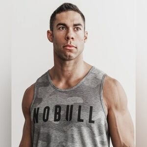 NWT NOBULL Men's Tank - Small - Heather Gray Camo